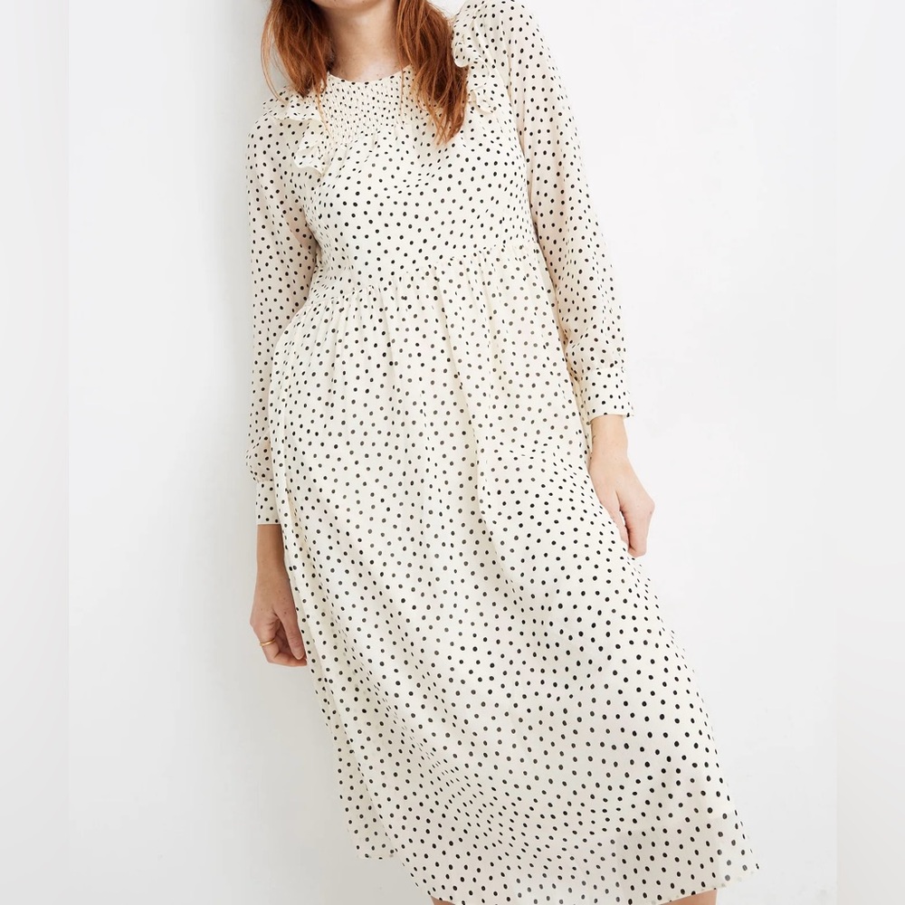 Polka Dot Long Sleeve Dress